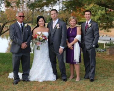 Baker Barn wedding grooms family