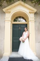 Hagley Fantail bride and blue door
